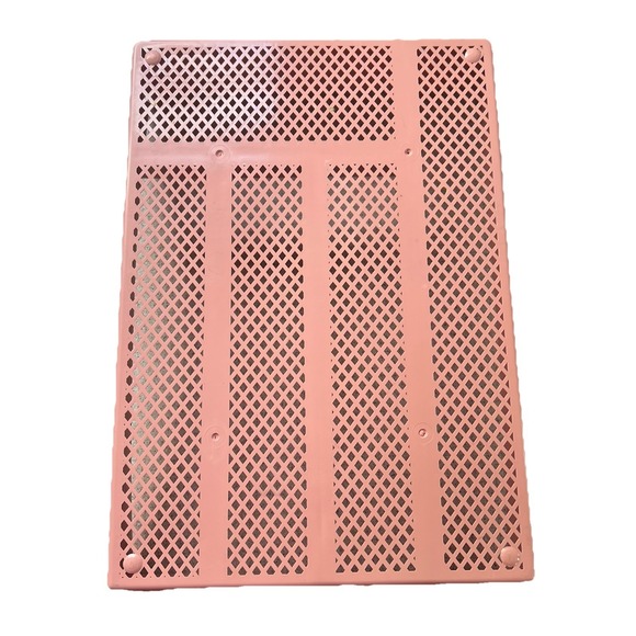 Vtg 80s Pink Mesh Junk Drawer Organizer Cutlery Utensil Silverware 14x10x2 Retro - Picture 2 of 4